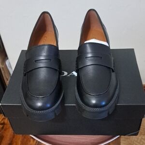 Coach Black Leather Loafers